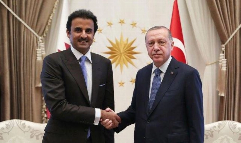 لقاء سابق بين إردوغان وتميم بن حمد (مكة)