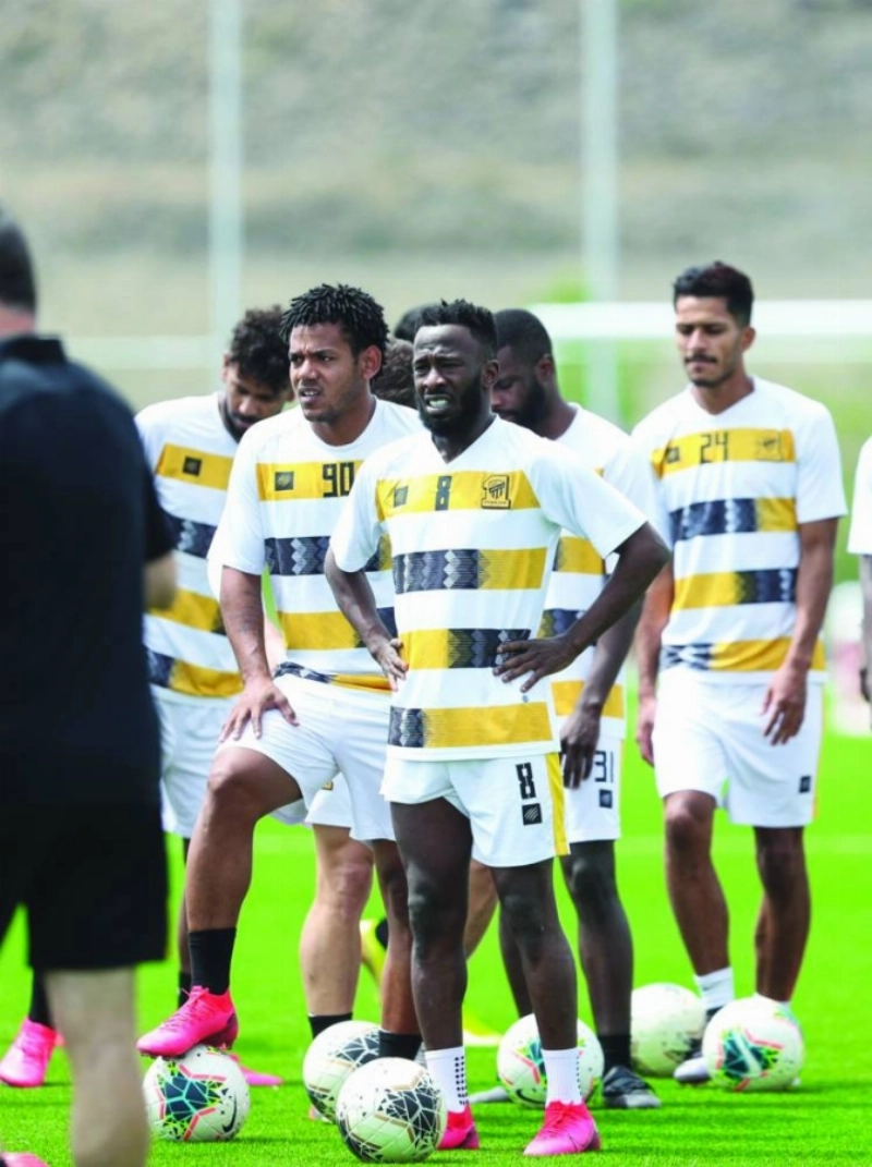 تدريبات الاتحاد أمس بمعسكر أبها (إعلامي الاتحاد)