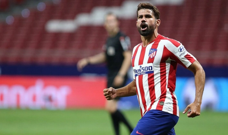 دييجو كوستا محتفلا بهدفه في ريال بيتيس (موقع أتلتيكو مدريد)