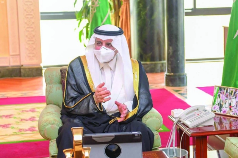 فهد بن سلطان لدى تدشينه مركز الفحص (مكة)