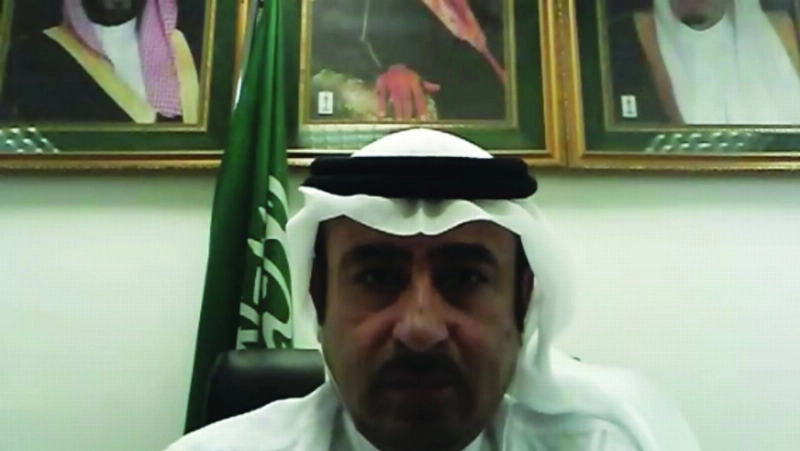 عبدالعزيز السليمان خلال اللقاء (مكة)
