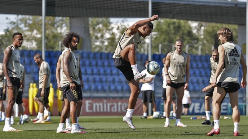 تدريبات ريال مدريد أمس استعدادا لمواجهة ليجانيس (موقع الريال)