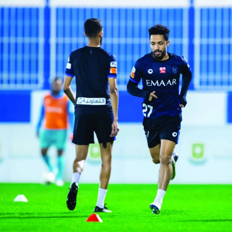 هتان باهبري في تدريب سابق للهلال (إعلامي الهلال)