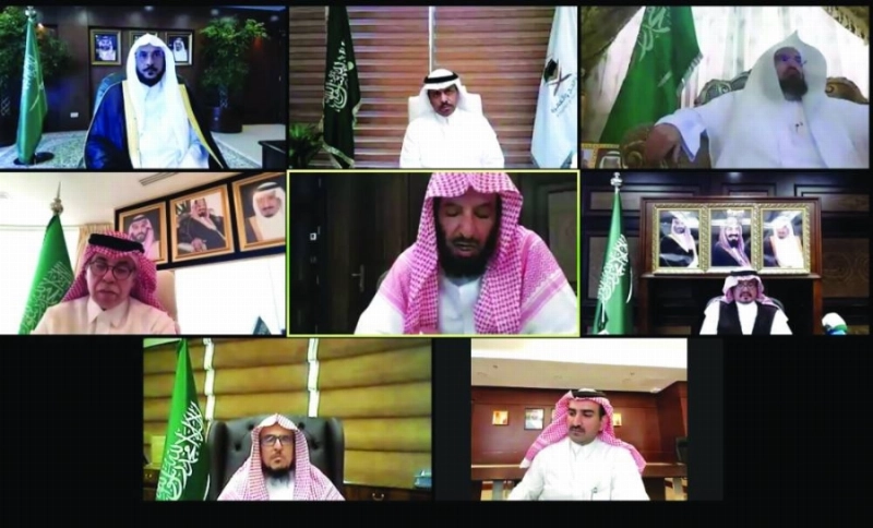 جانب من ندوة الحج الكبرى الافتراضية أمس (مكة)