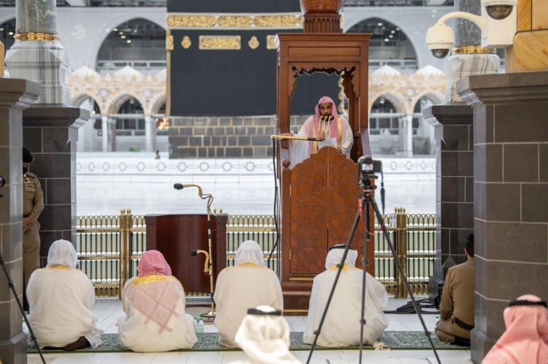 عبدالله الجهني خلال خطبة العيد