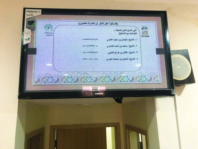 إحدى الشاشات الالكترونية (مكة)