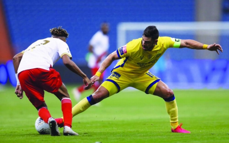 جوليانو في مباراة فريقه أمام الوحدة (إعلامي النصر)