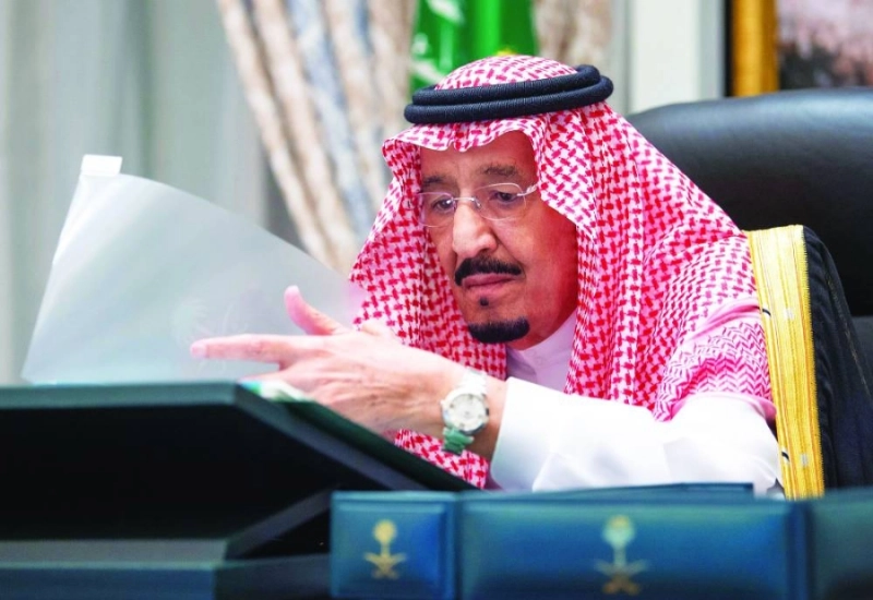 الملك سلمان بن عبدالعزيز مترئسا الجلسة (واس)