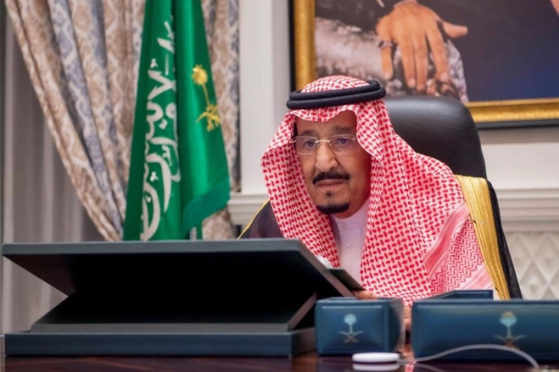 الملك سلمان خلال ترؤسه جلسة المجلس