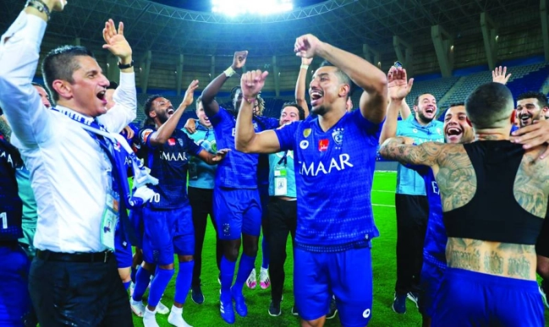 فرحة الهلال بتحقيق لقب الدوري
