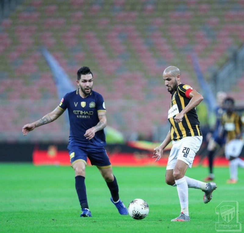 الأحمدي في مباراة النصر أمس الأول (إعلامي الاتحاد)