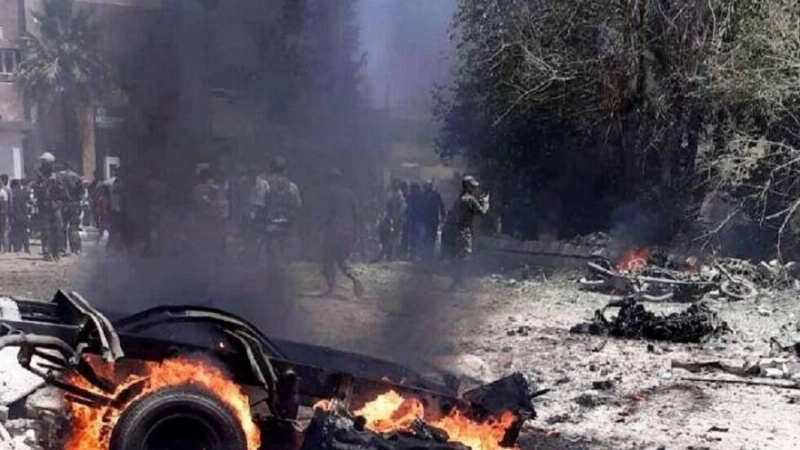 انفجار سيارة مفخخة في رأس العين السورية (مكة)
