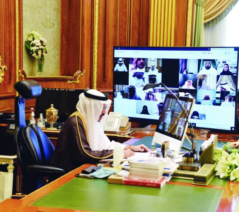 من جلسة الشورى عبر الاتصال المرئي أمس (مكة)