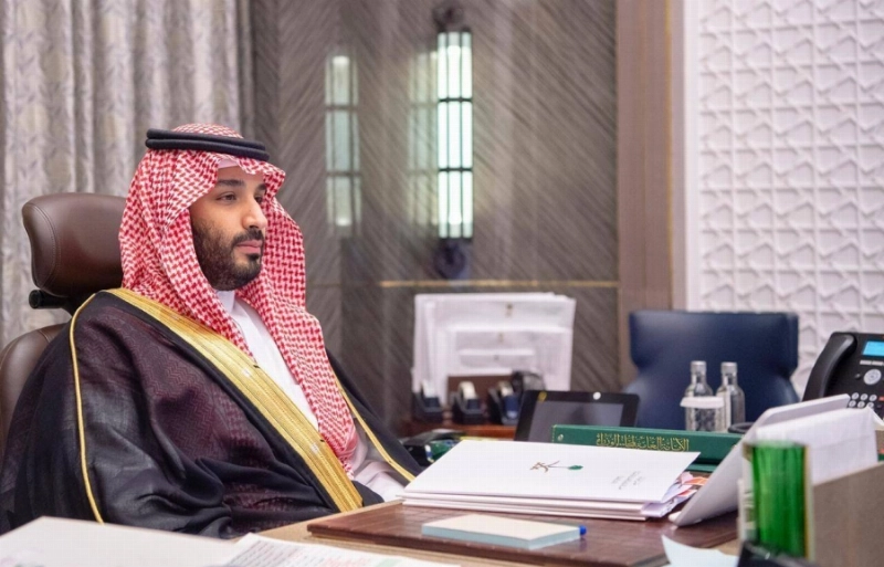 ولي العهد خلال أداء السفراء القسم (واس)