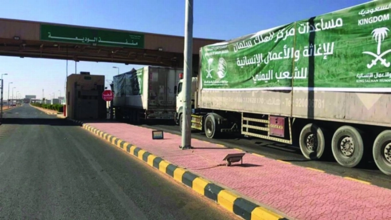 شاحنة سعودية في طريقها لليمن