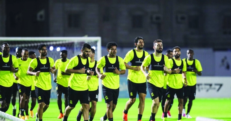 جانب من تدريبات الاتحاد (إعلامي الاتحاد)
