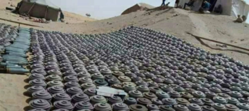 ألغام انتزعها مسام في اليمن (مكة)