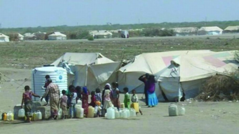 نازحون في مأرب بسبب إرهاب الحوثي (مكة)