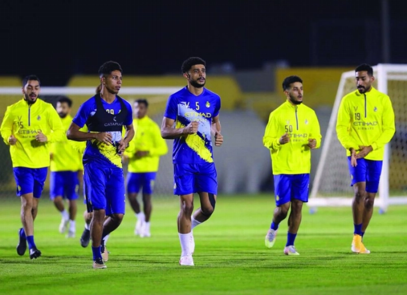 من تدريبات النصر الخاصة بمواجهة الهلال (إعلامي النصر)