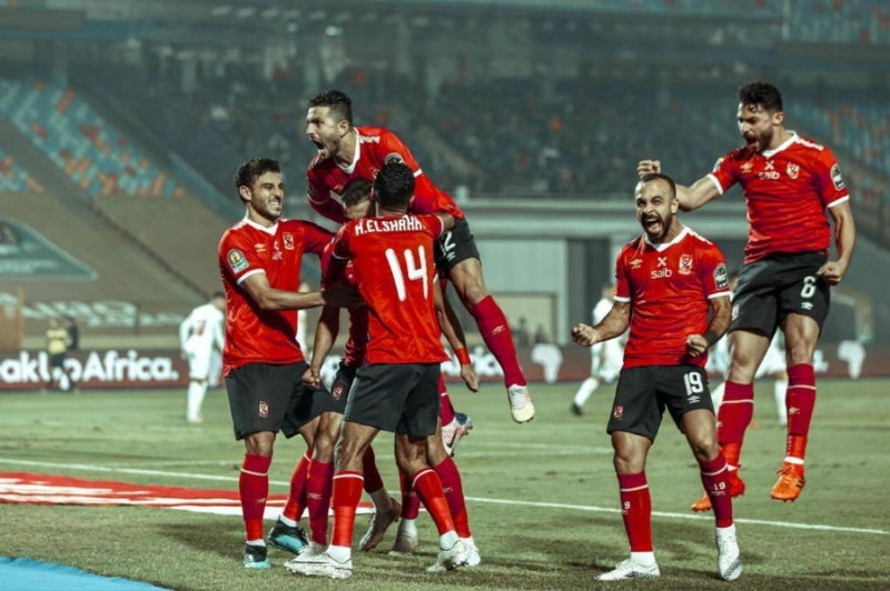 لاعبو الأهلي المصري عقب هدف الفوز على الزمالك (موقع الأهلي)
