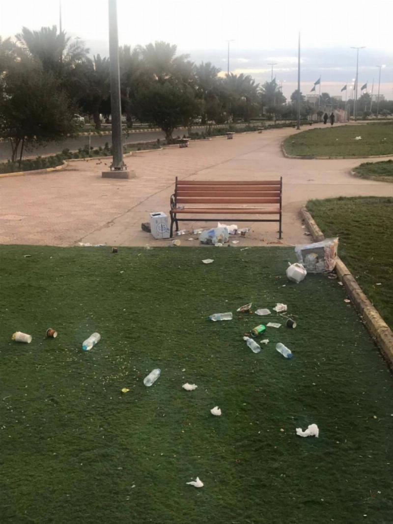 نفايات وإشعال نار للطهو والشيشة في حديقة الملك فهد بالمدينة المنورة (مكة)