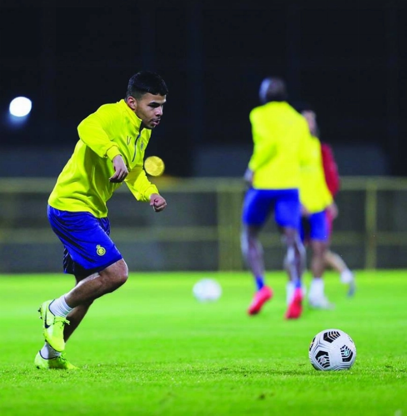 من تدريبات النصر الأخيرة بمشاركة العائد يحيى الشهري (إعلامي النصر)