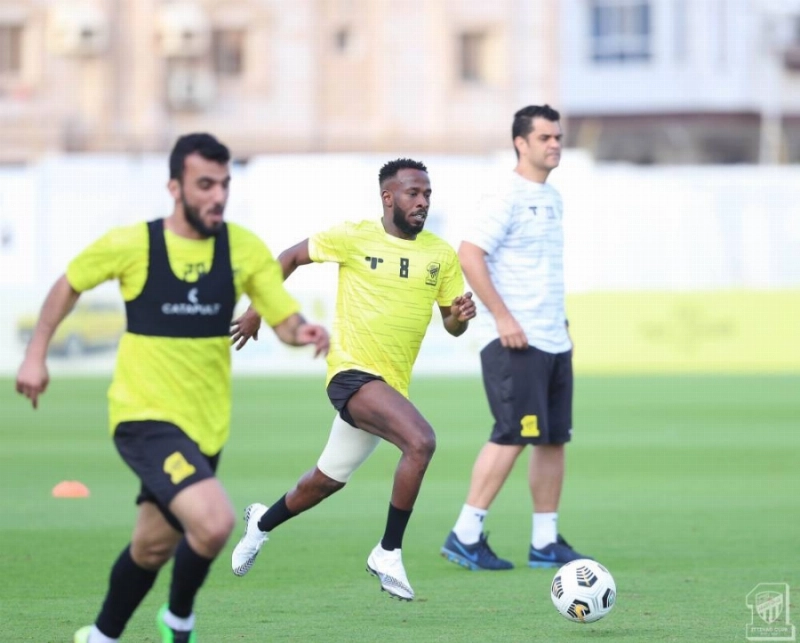 فهد المولد خلال مشاركته بالتدريبات (مكة)