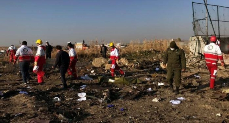 حطام الطائرة الأوكرانية في طهران (مكة)
