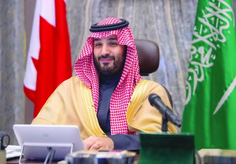 الأمير محمد بن سلمان خلال الاجتماع التنسيقي السعودي البحريني (واس)