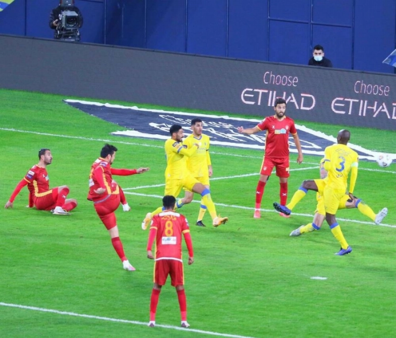 من مباراة ضمك والنصر (مكة)