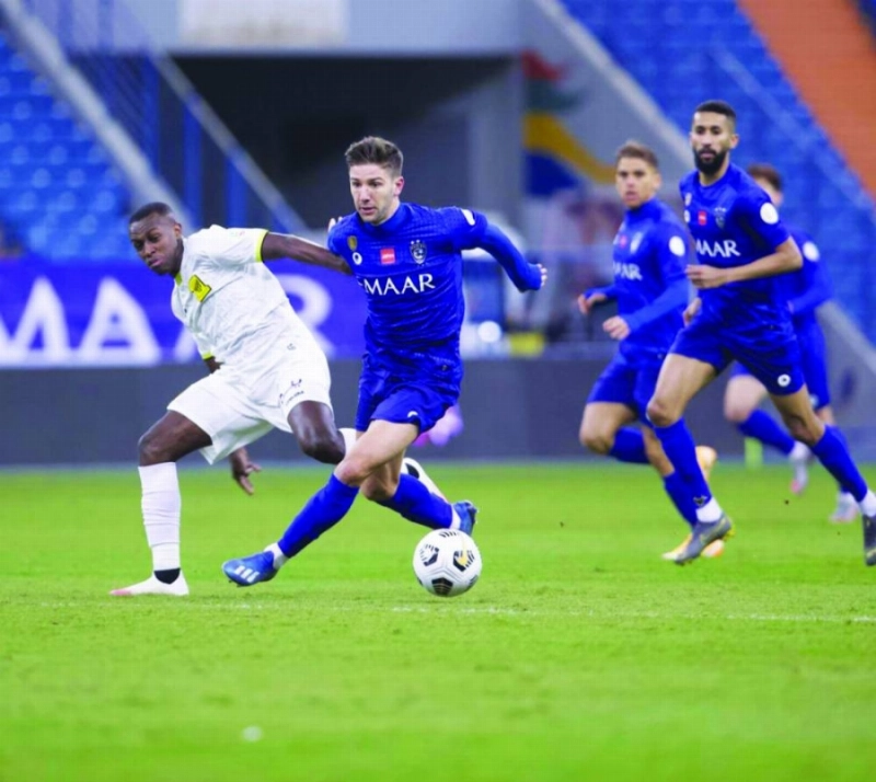 من مباراة الهلال والاتحاد (مكة)