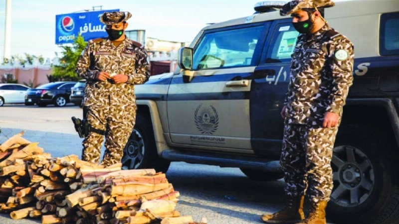 حطب ضبط خلال الحملة (مكة)