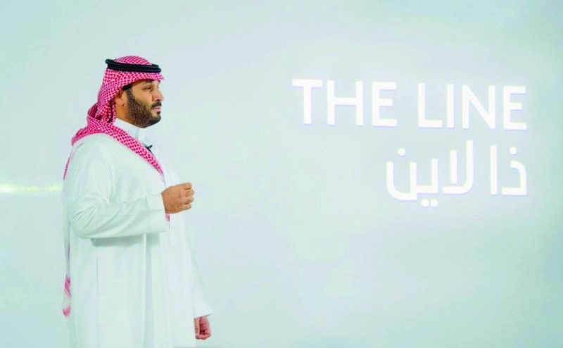 الأمير محمد بن سلمان خلال الإعلان عن إطلاق مدينة ذا لاين (مكة)