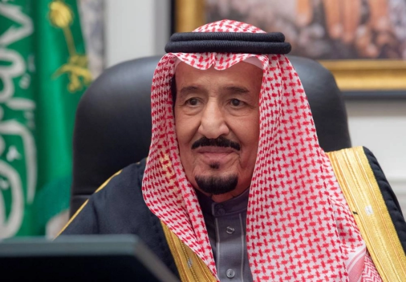 الملك سلمان مترئسا جلسة مجلس الوزراء عبر الاتصال المرئي (واس)