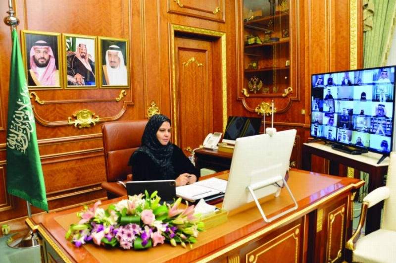من جلسة الشورى عبر الاتصال المرئي أمس (مكة)