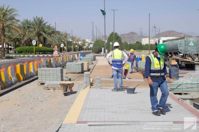 من أعمال مشروع النقل العام (مكة)