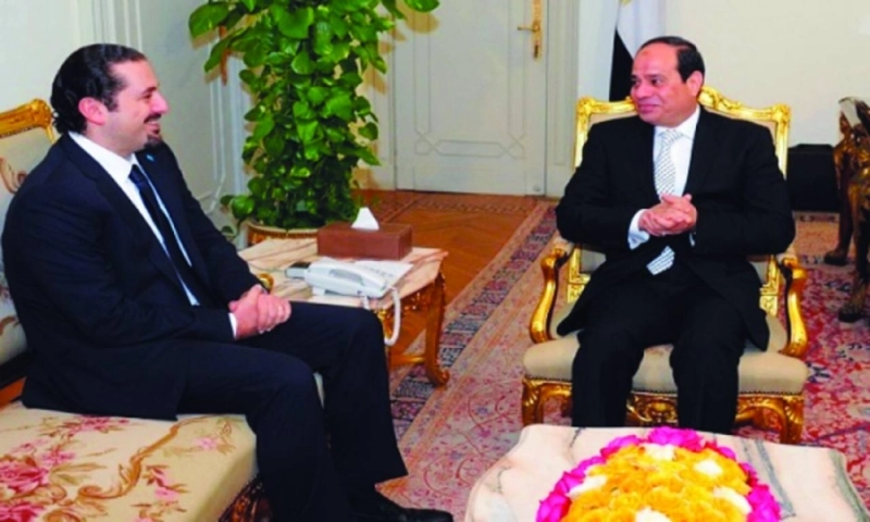 السيسي لدى استقباله الحريري (مكة)