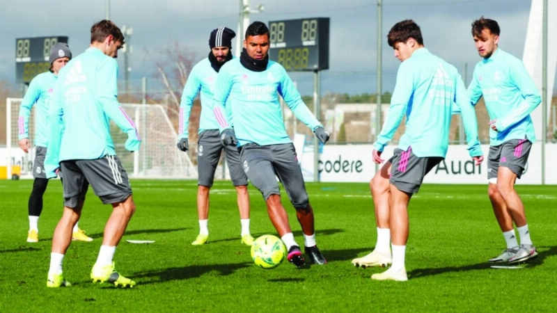 من تدريبات ريال مدريد الأخيرة (د ب أ)