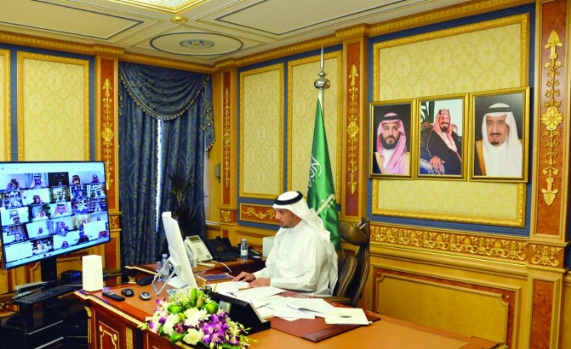 من جلسة الشورى عبر الاتصال المرئي (مكة)
