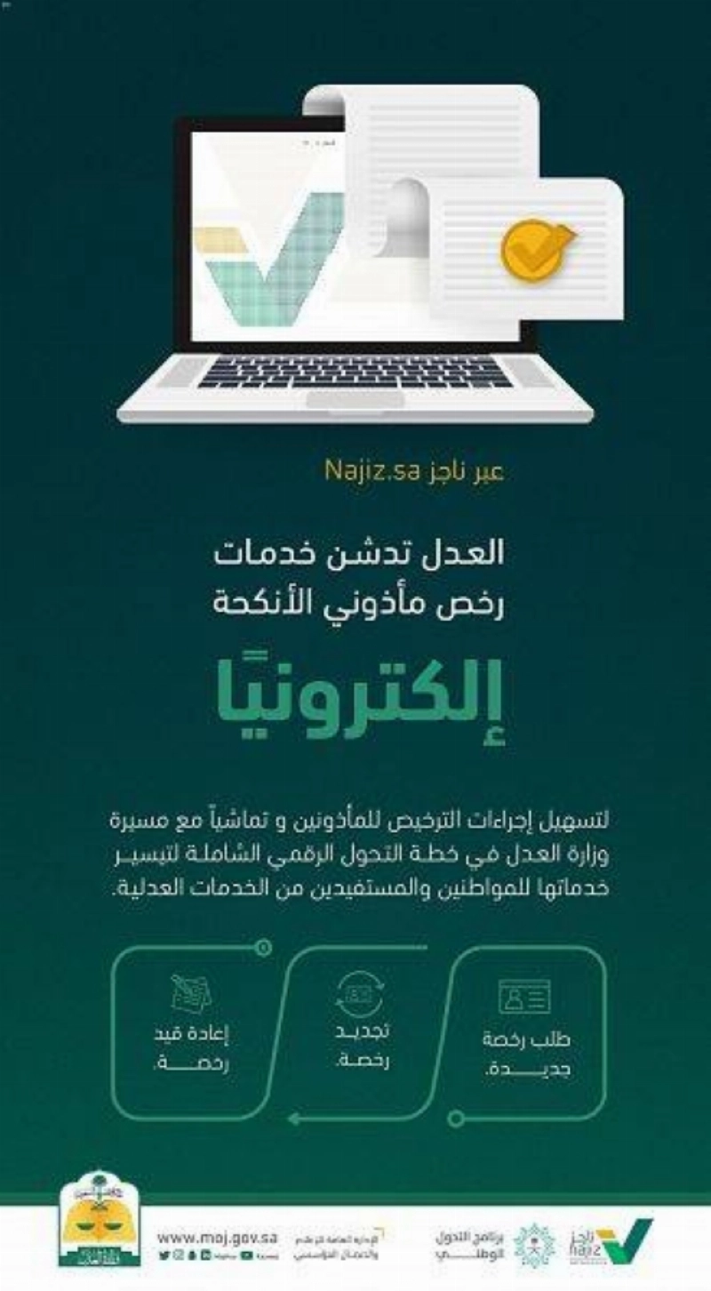 خدمات رخص مأذوني الأنكحة