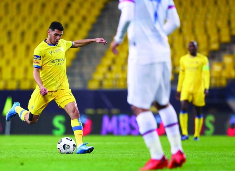 النصر في مباراته الأخيرة أمام أبها (إعلامي النصر)