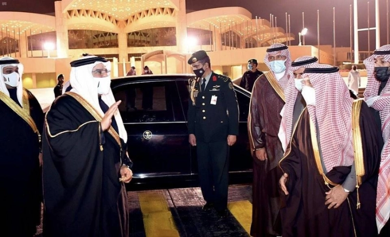 ولي عهد مملكة البحرين يغادر الرياض (واس)