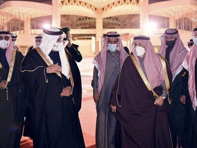 ولي عهد مملكة البحرين يغادر الرياض (واس)