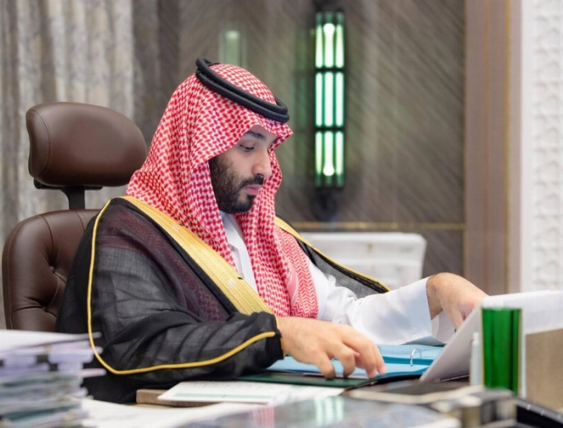 ولي العهد خلال جلسة مجلس الوزراء