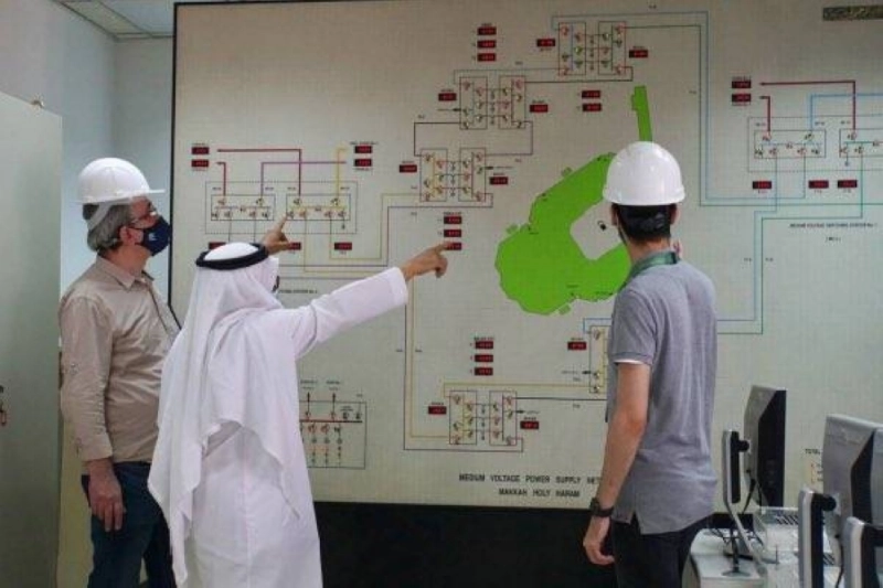جانب من تجربة التغذية الكهربائية بالمسجد الحرام (مكة)