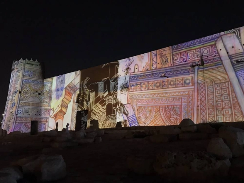 قصر المصمك متوشحا بالزخارف النجدية (مكة)