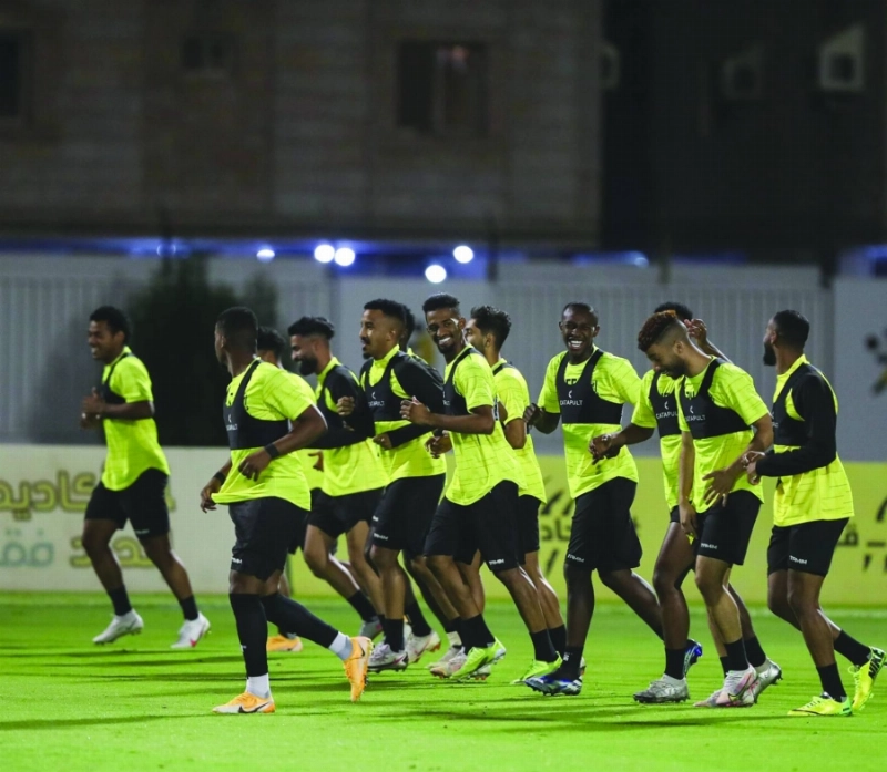 تدريبات الاتحاد أمس الأول (إعلامي الاتحاد)