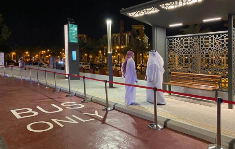 أنموذج محطة توقف الحافلات بالعاصمة المقدسة (مكة)