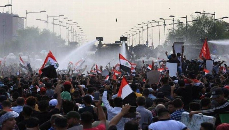 جانب من الاحتجاجات في كربلاء (مكة)