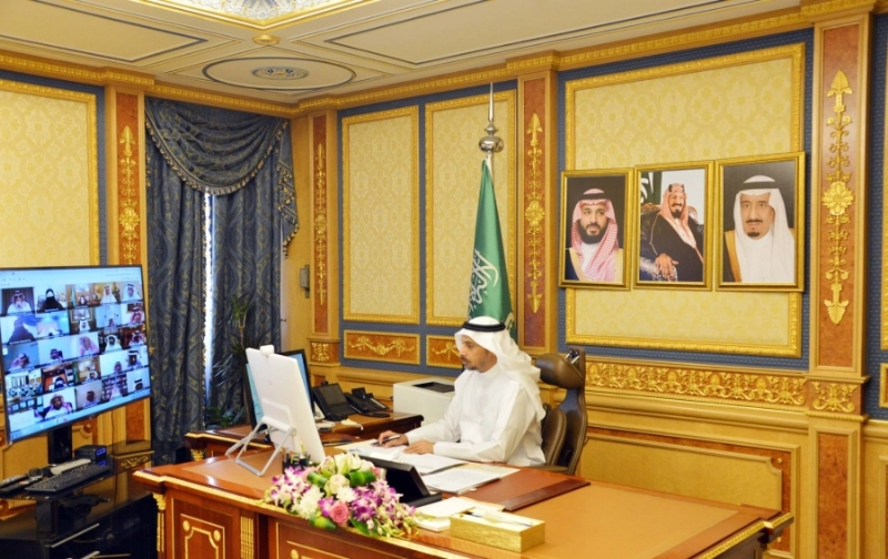 من جلسة الشورى عبر الاتصال المرئي (مكة)